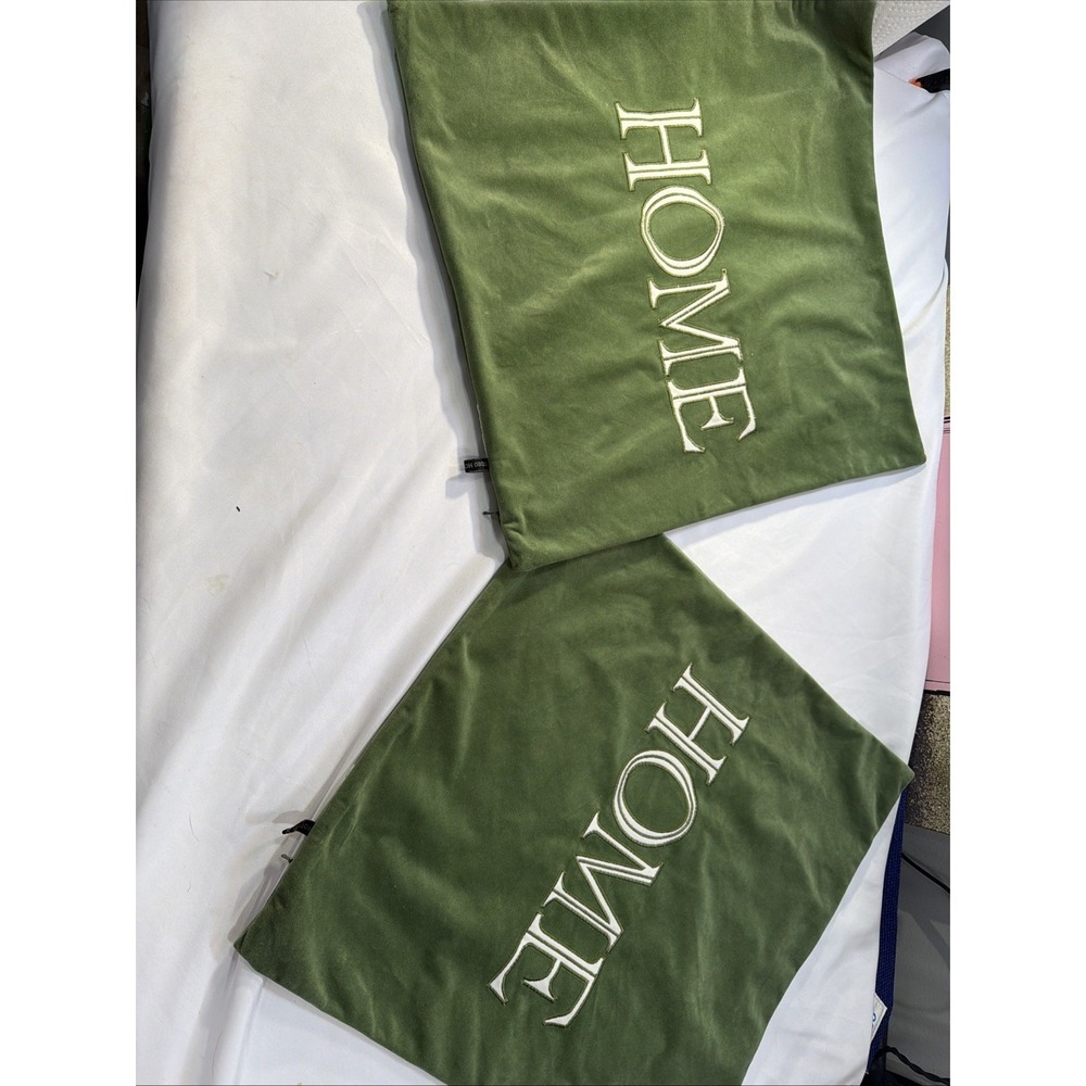 RODEO 2Feather Pillow Covers Luxury Earth Tones Tan Thick Zipper Cleaned 20x19.5